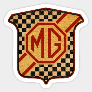 Vintage MG Car club badge Sticker